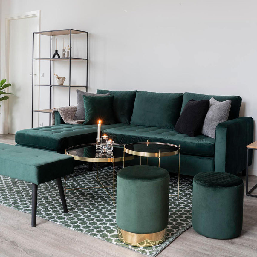 Venezia Brass Glass and Metal Round Coffee Table-6