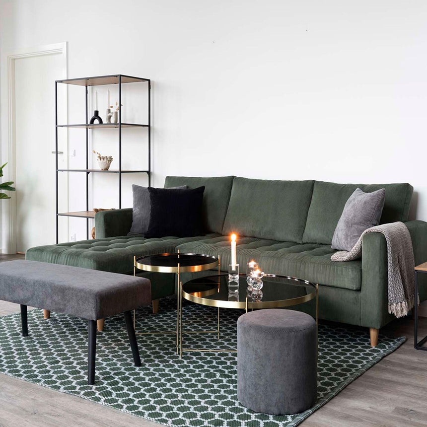 Venezia Brass Glass and Metal Round Large Coffee Table-6