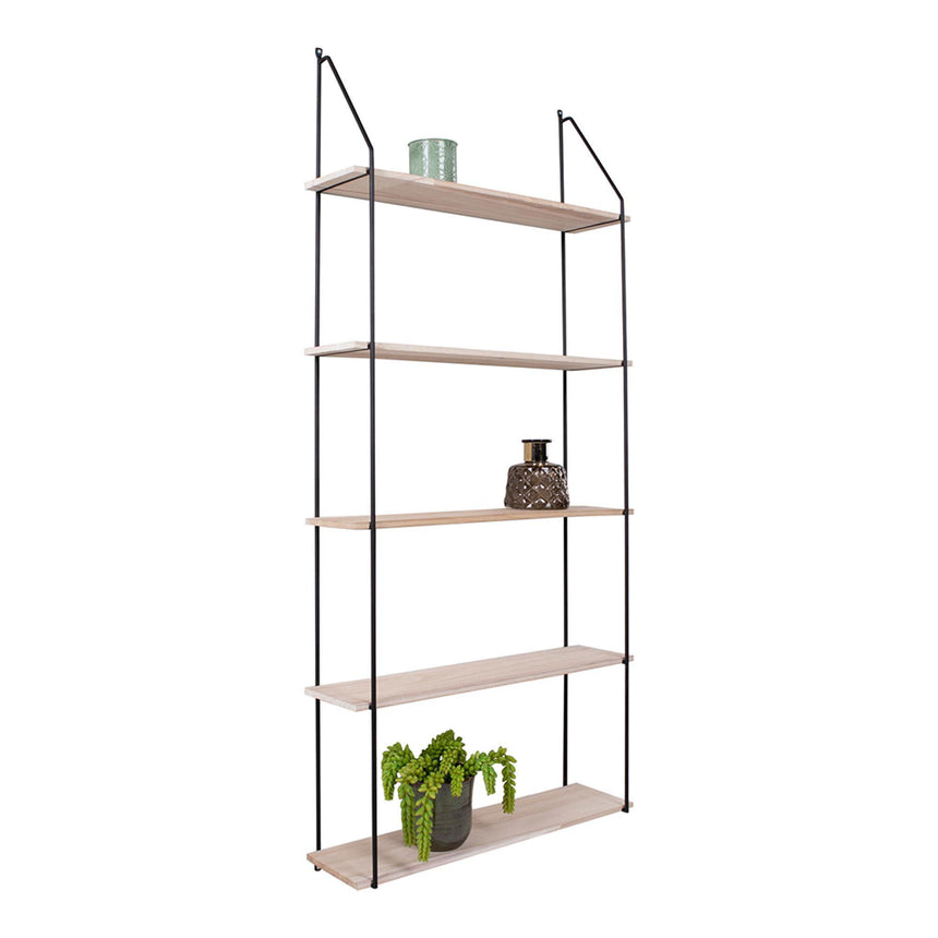 Eindhoven Natural Wood Open Shelving Unit-2