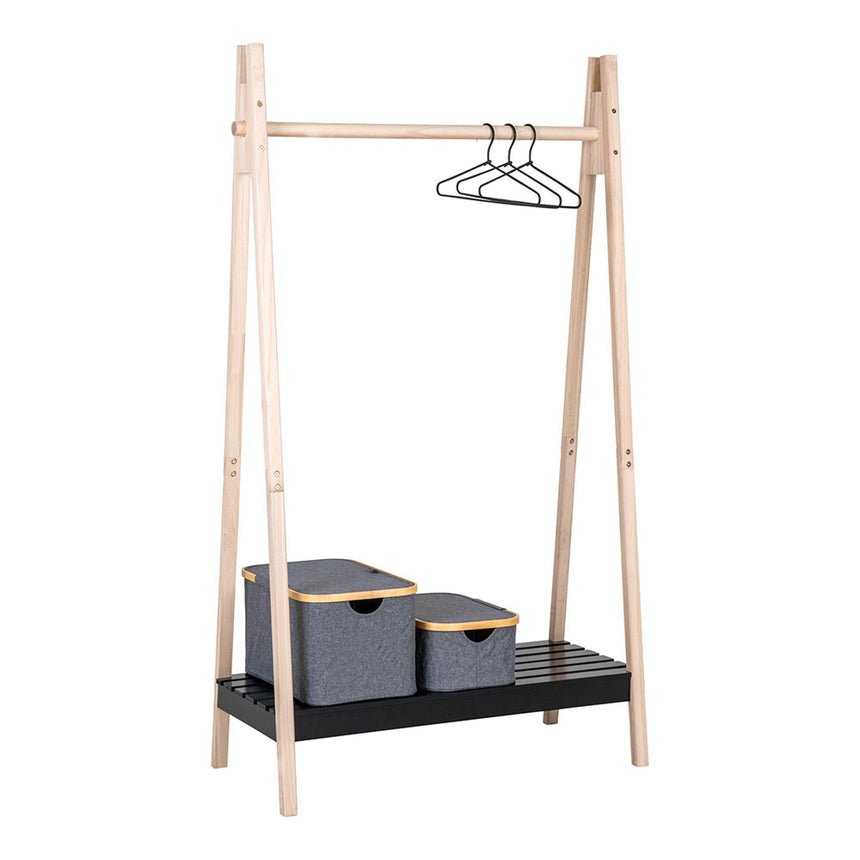Torino Natural Wood Clothes Rack-2