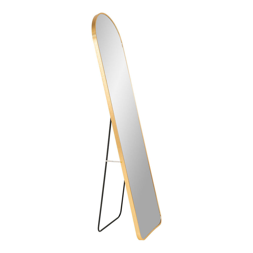 Madrid Brass Finish Arch Long Floor Standing Mirror - 40cm x 150cm -3
