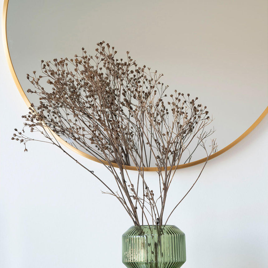 Madrid Brass Finish Round Wall Mirror - 60cm x 60cm-3