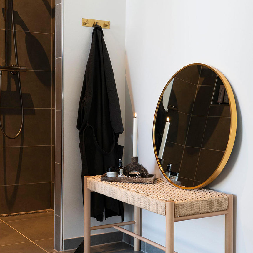 Madrid Brass Finish Round Wall Mirror - 60cm x 60cm-4