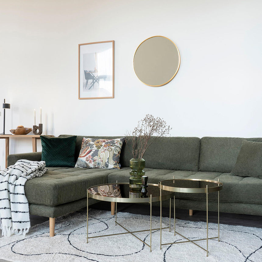 Madrid Brass Finish Round Wall Mirror - 60cm x 60cm-5