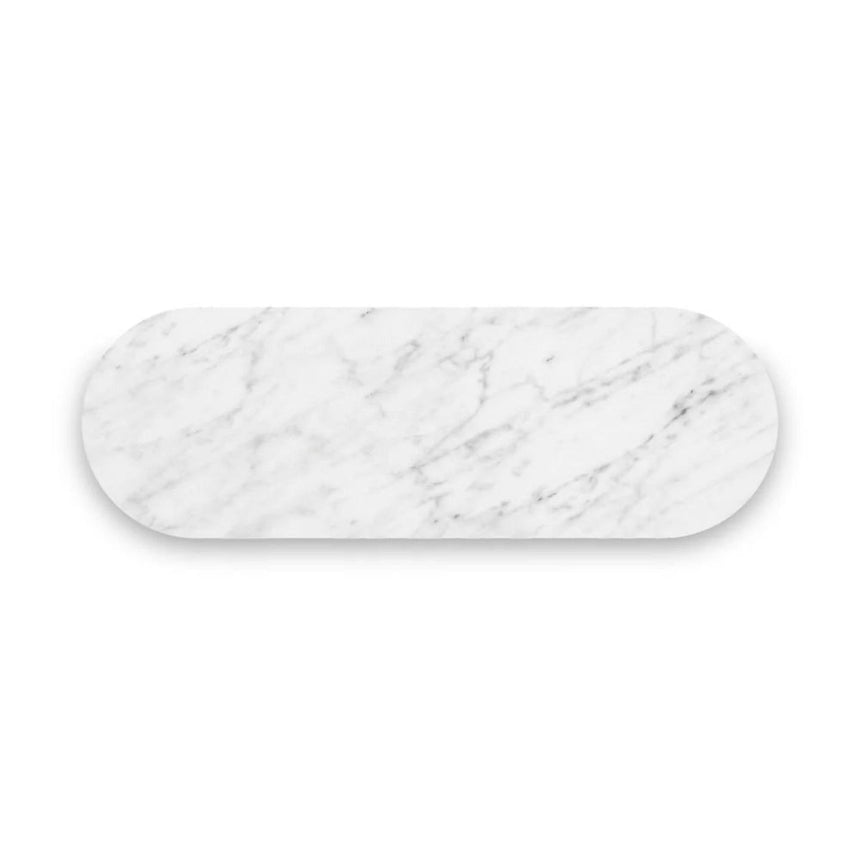 Isabella Grey 100cm Fluted Console Table with White Marble Top-4