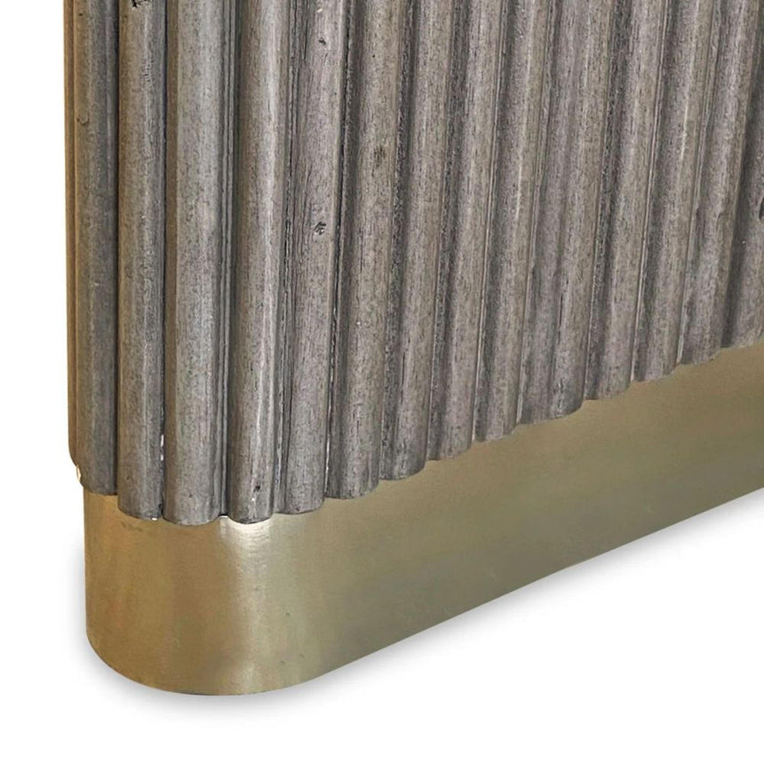 Isabella Grey 8 Seater Oval Fluted Dining Table - 200cm-3