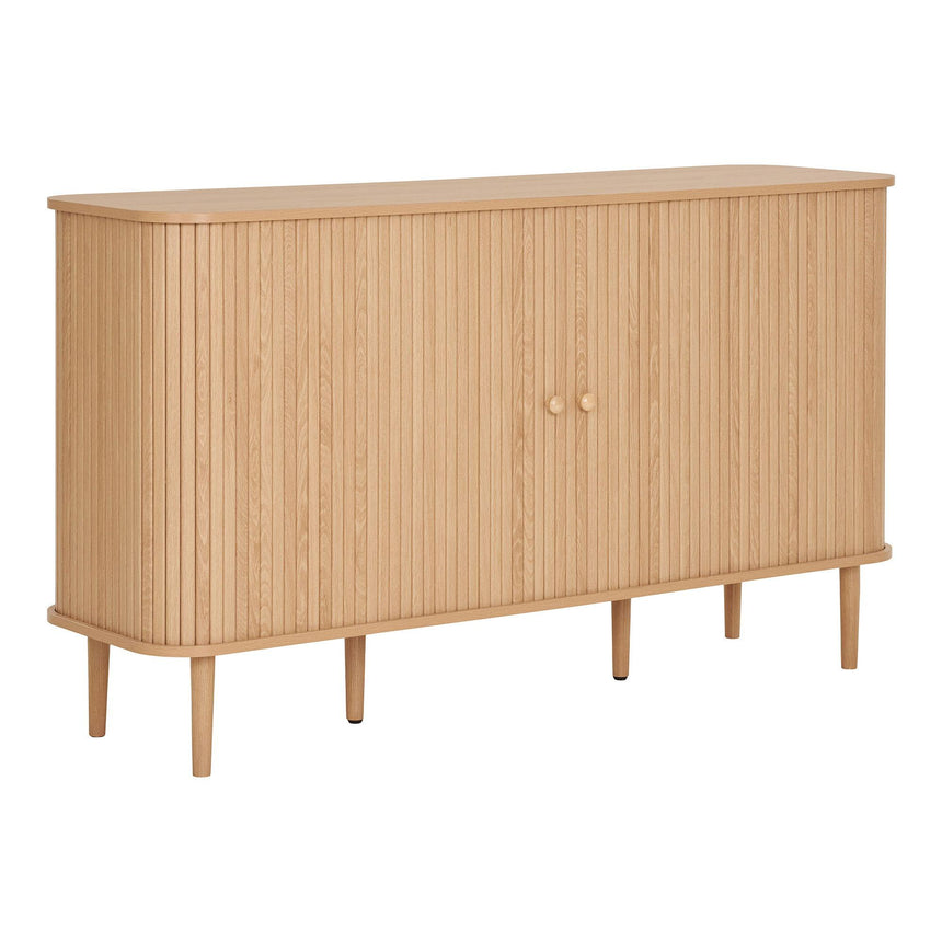 Nikko Pine Wood Fluted Curved 2 Door Medium Sideboard - 140cm-4