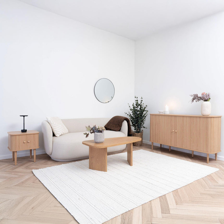 Nikko Pine Wood Fluted Curved 2 Door Medium Sideboard - 140cm-6