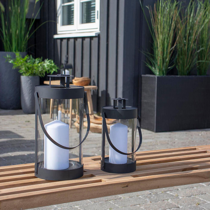 Bondi Black Steel Lanterns (Set of 2)-4