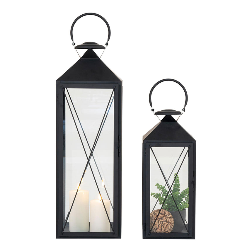 Casa Black Steel Set of 2 Lanterns-2