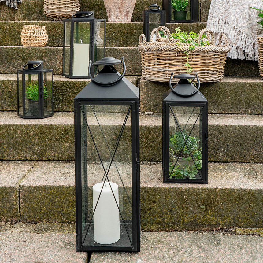 Casa Black Steel Set of 2 Lanterns-8