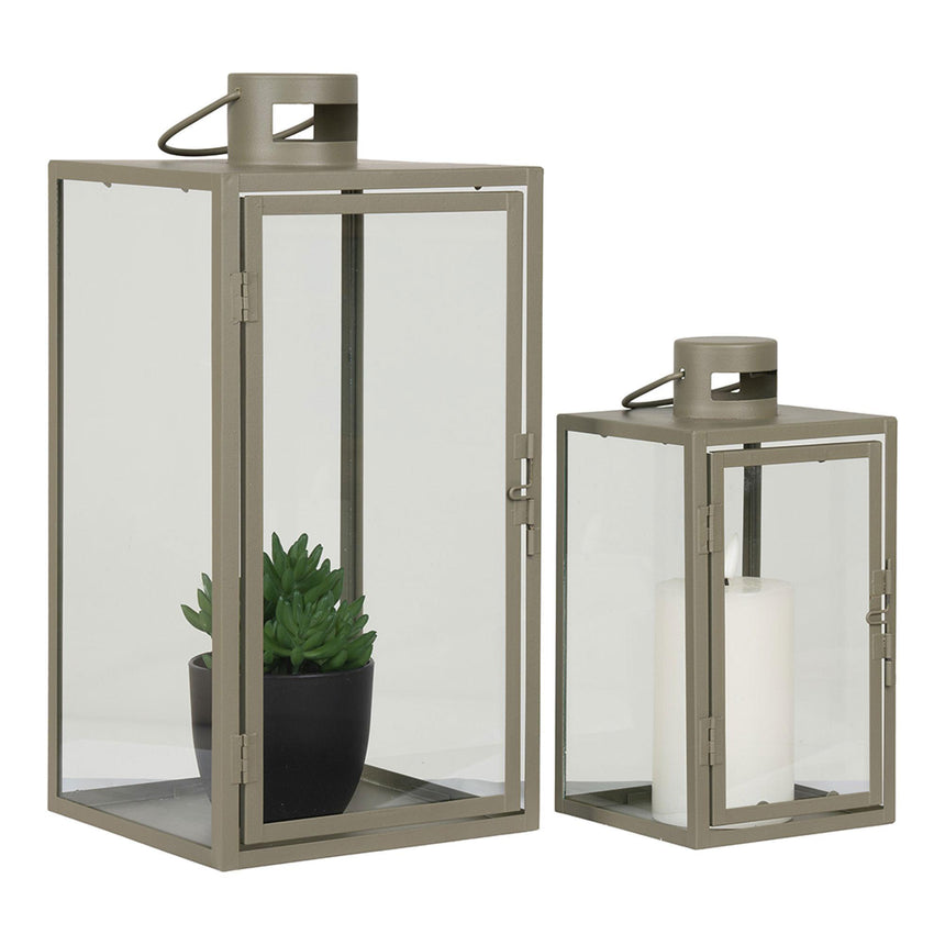 Corfu Green Steel Lanterns (Set of 2)-3