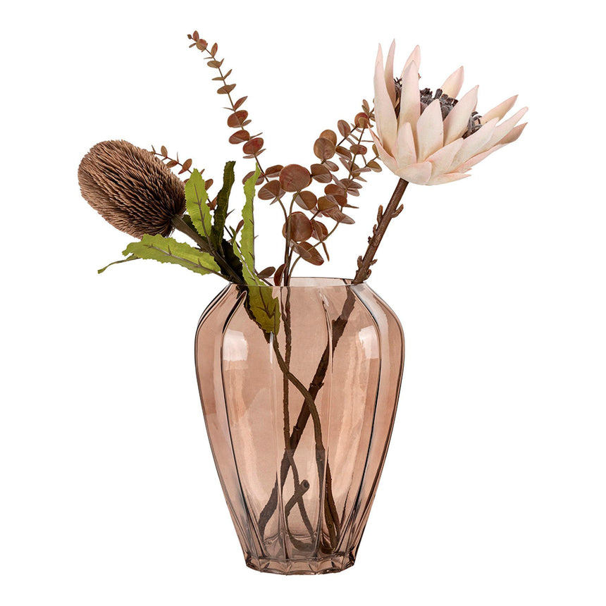 Brown Glass Vase 22cm x 29cm-2