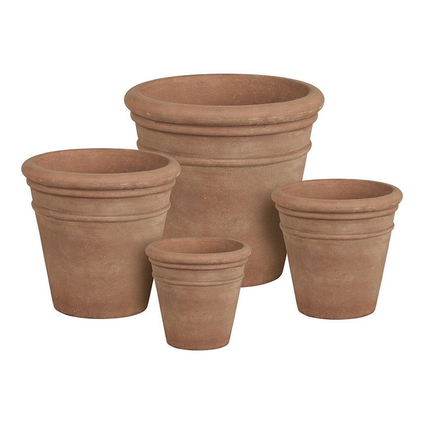 Sutton Brown Terracotta Set of 4 Garden Pot-2