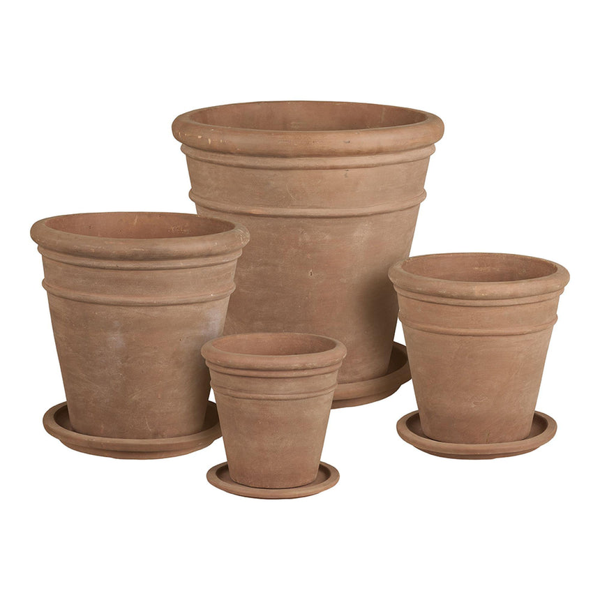 Sutton Brown Terracotta Set of 4 Garden Pot-3