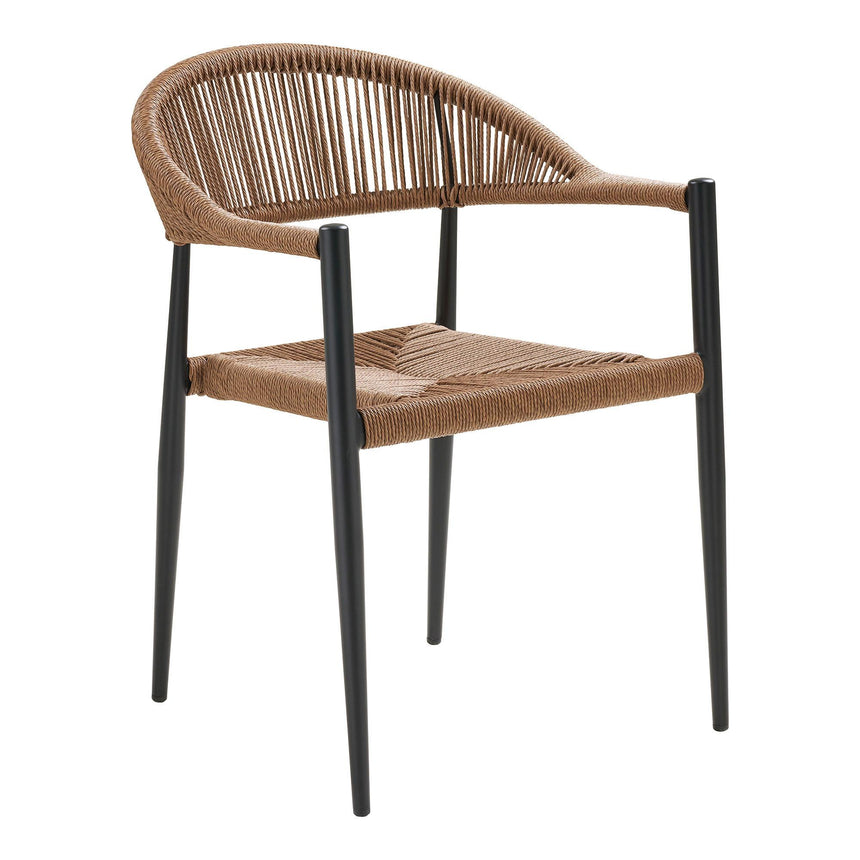 2 x Canari Rattan Curved Dining Armchair-3