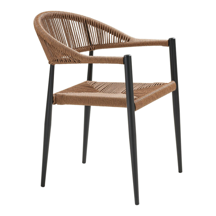 2 x Canari Rattan Curved Dining Armchair-4