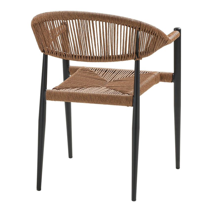 2 x Canari Rattan Curved Dining Armchair-5