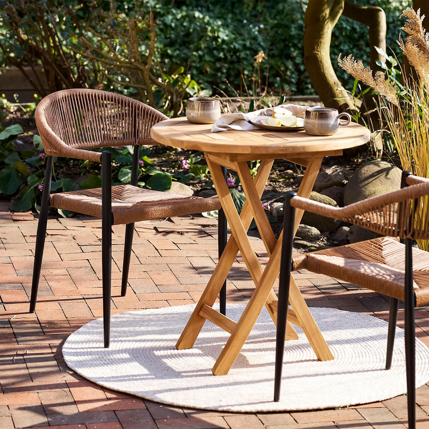 2 x Canari Rattan Curved Dining Armchair-6