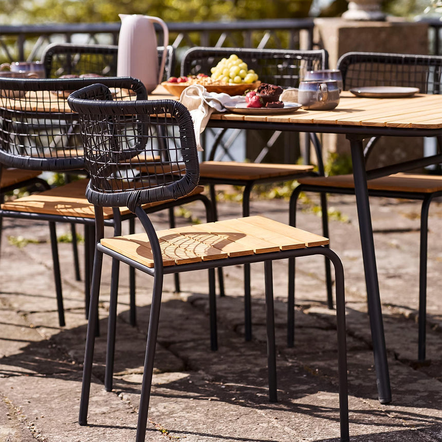 2 x Nashville Black Metal Dining Chair-5