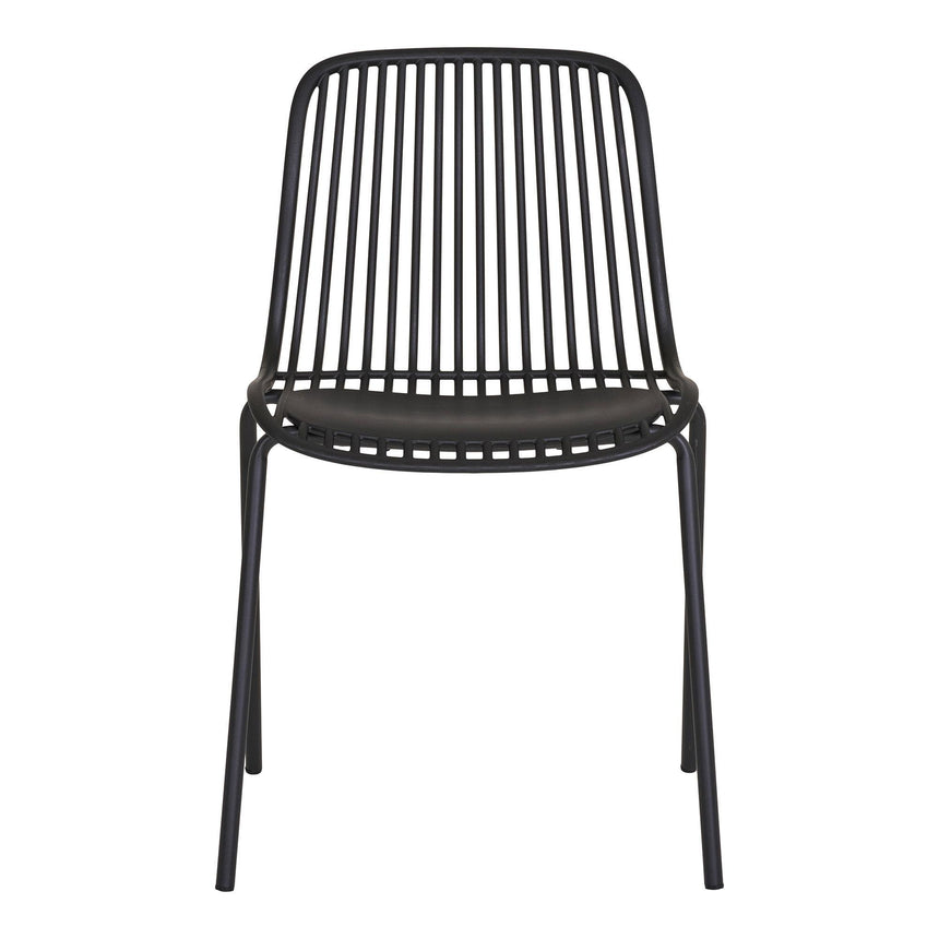 4 x Branson Black Metal Dining Chair-2