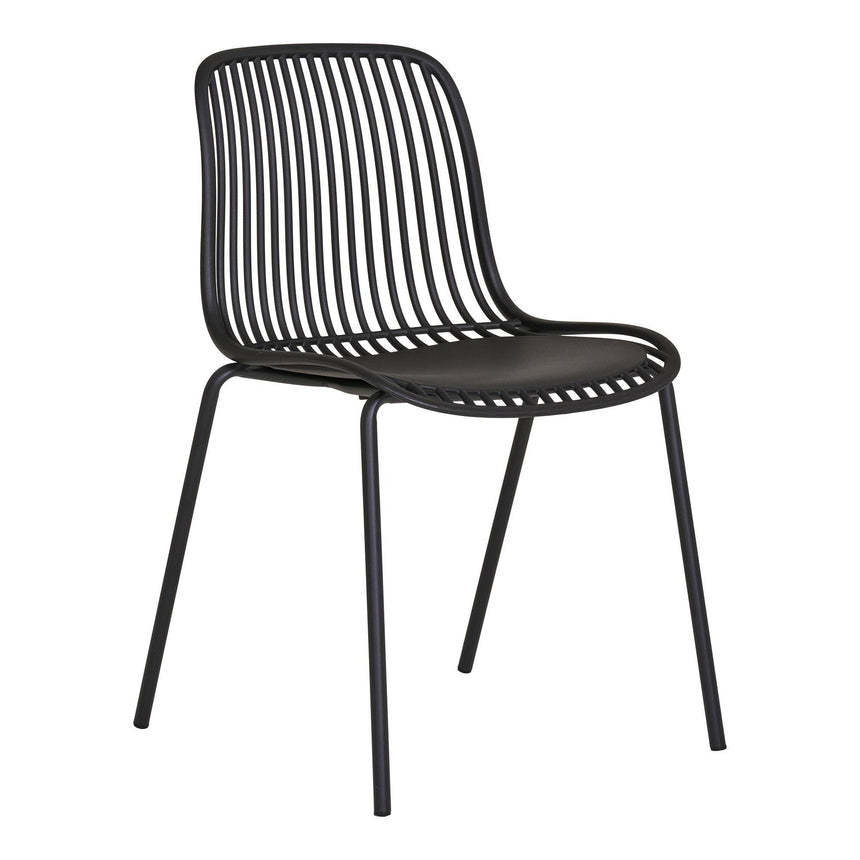 4 x Branson Black Metal Dining Chair-3