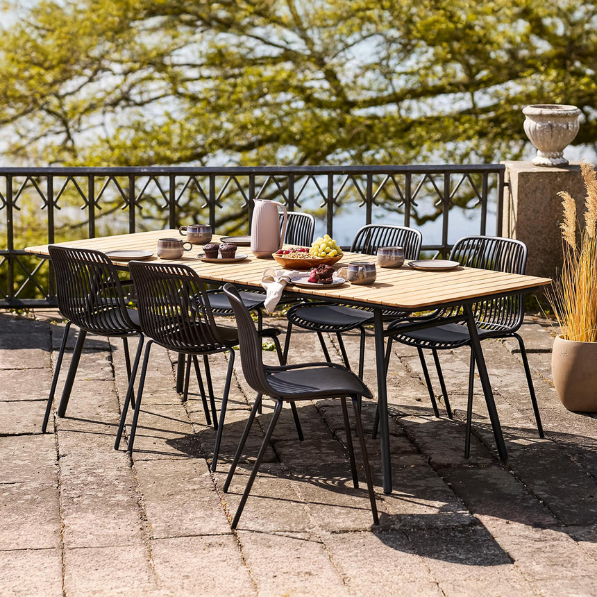 4 x Branson Black Metal Dining Chair-6