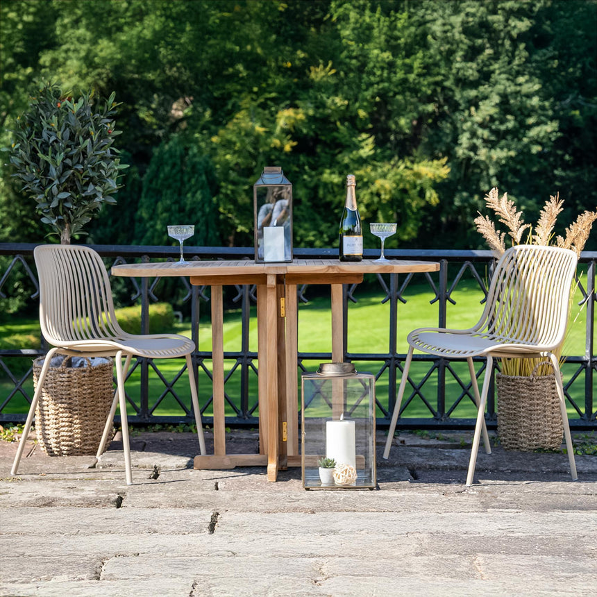 4 x Branson Sand Metal Dining Chair-6