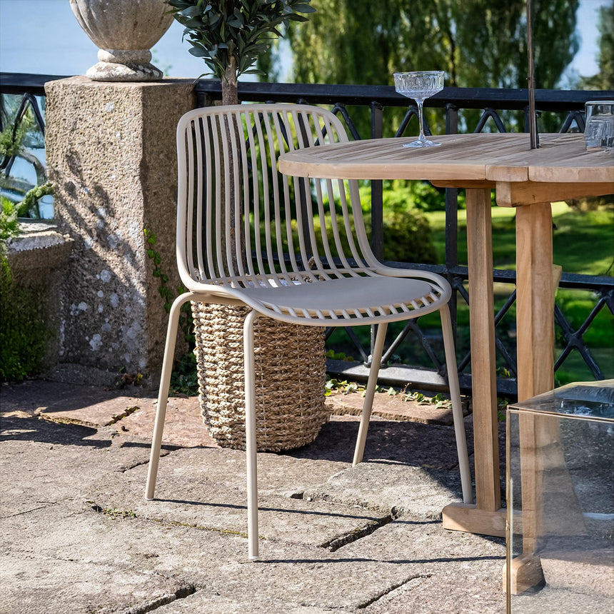 4 x Branson Sand Metal Dining Chair-7