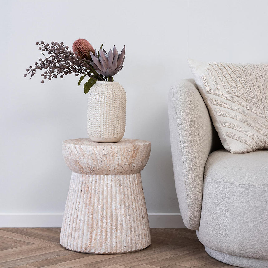 Bonn Natural Round Side Table-6