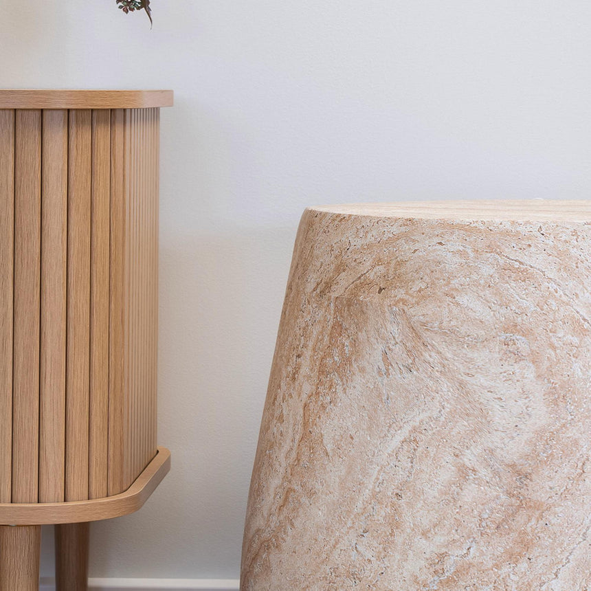 Bonn Natural Round Large Side Table-3