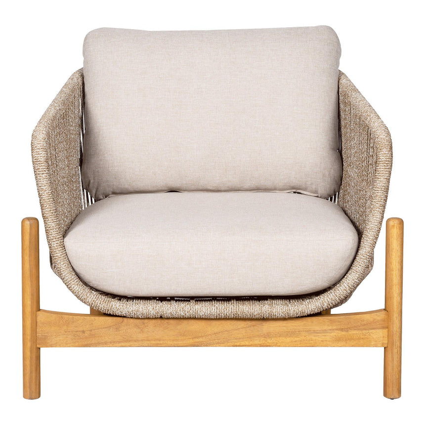 Terracina Beige Rope Garden Lounge Chair-2