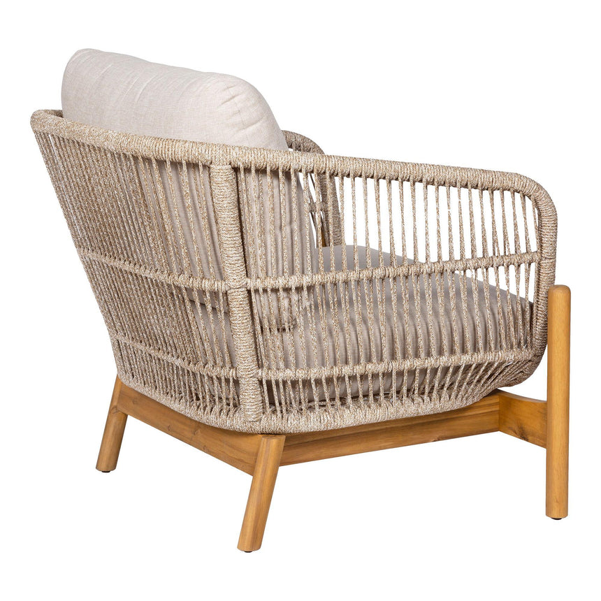 Terracina Beige Rope Garden Lounge Chair-5