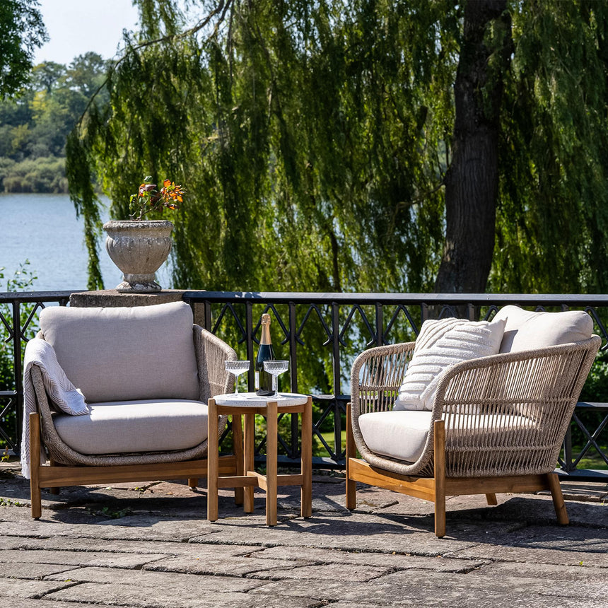 Terracina Beige Rope Garden Lounge Chair-6