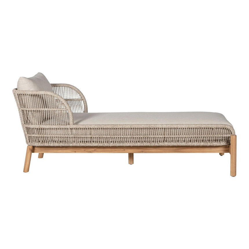 Terracina Beige Rope Garden Sun Lounger-3