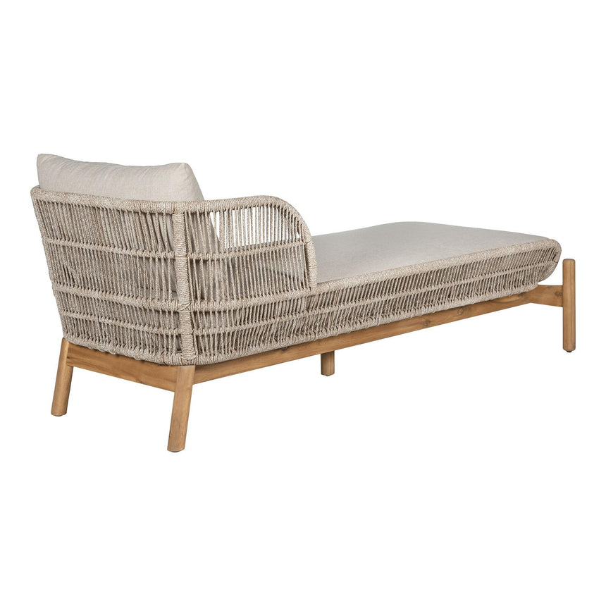 Terracina Beige Rope Garden Sun Lounger-4