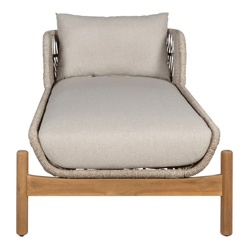 Terracina Beige Rope Garden Sun Lounger-5