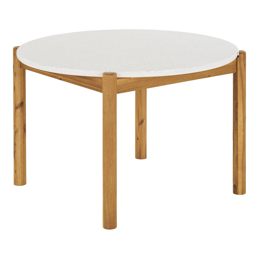 Terracina White Concrete Top 4 Seater Round Garden Dining Table - 120cm-2