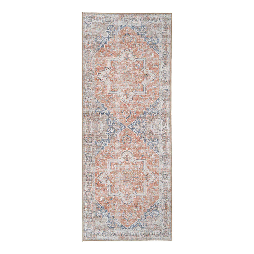 Havana Orange and Blue Hallway Runner - 200cm x 80cm-2