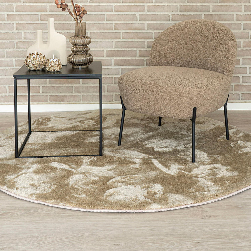 Miami Beige Round Rug - 160cm x 160cm-3