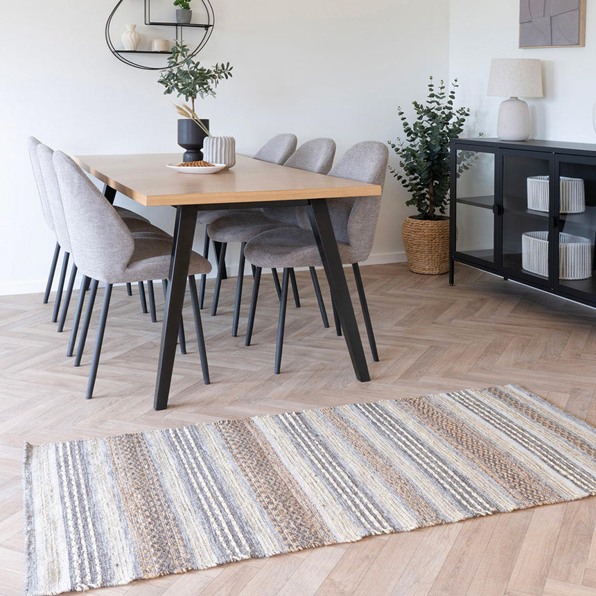 Morena Grey Hallway Runner Rug - 180cm x 80cm-4