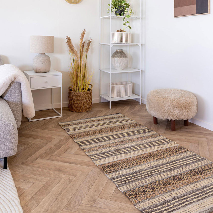 Morena Grey Hallway Runner Rug - 180cm x 80cm-5