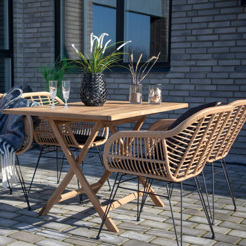 2 x Trieste Rattan Garden Dining Armchair-6