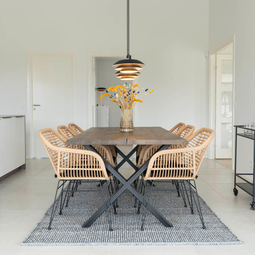 2 x Trieste Rattan Garden Dining Armchair-8