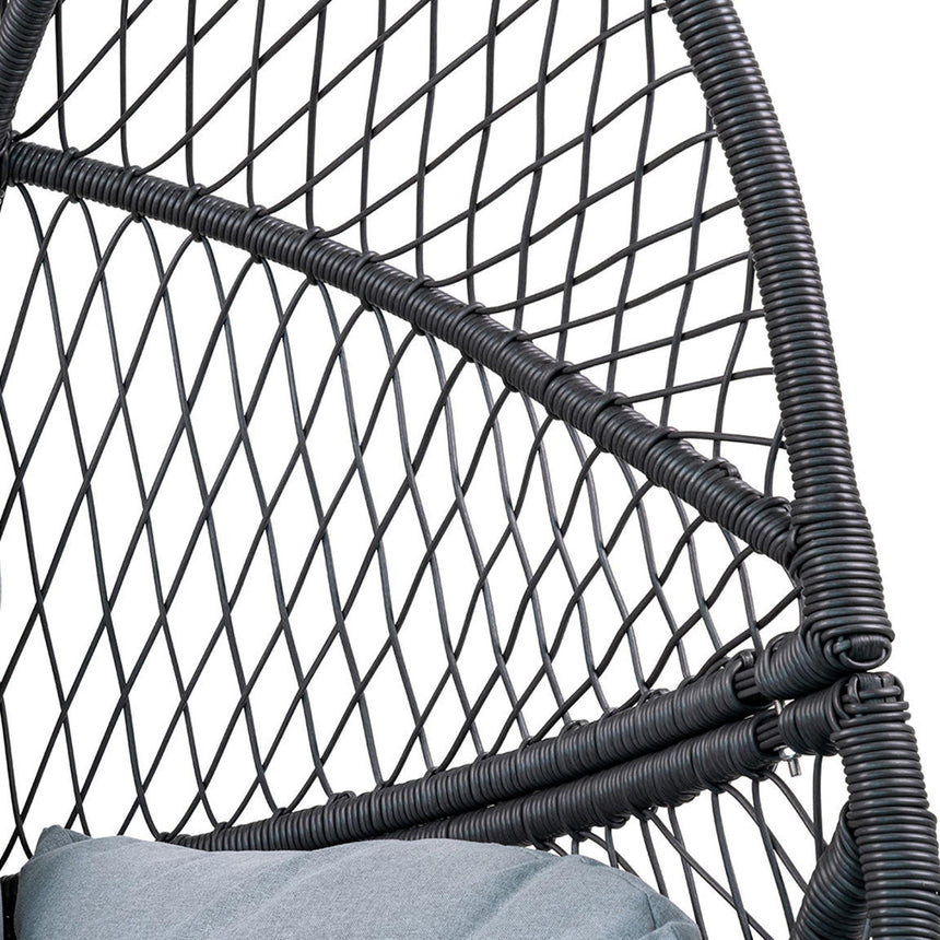 Rosario Black Metal Garden Lounge Chair-6