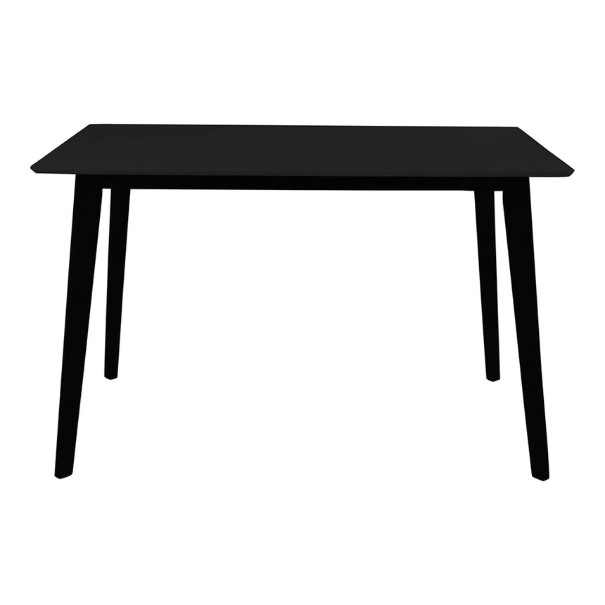 Vojens Black 4 Seater Dining Table - 120cm-2