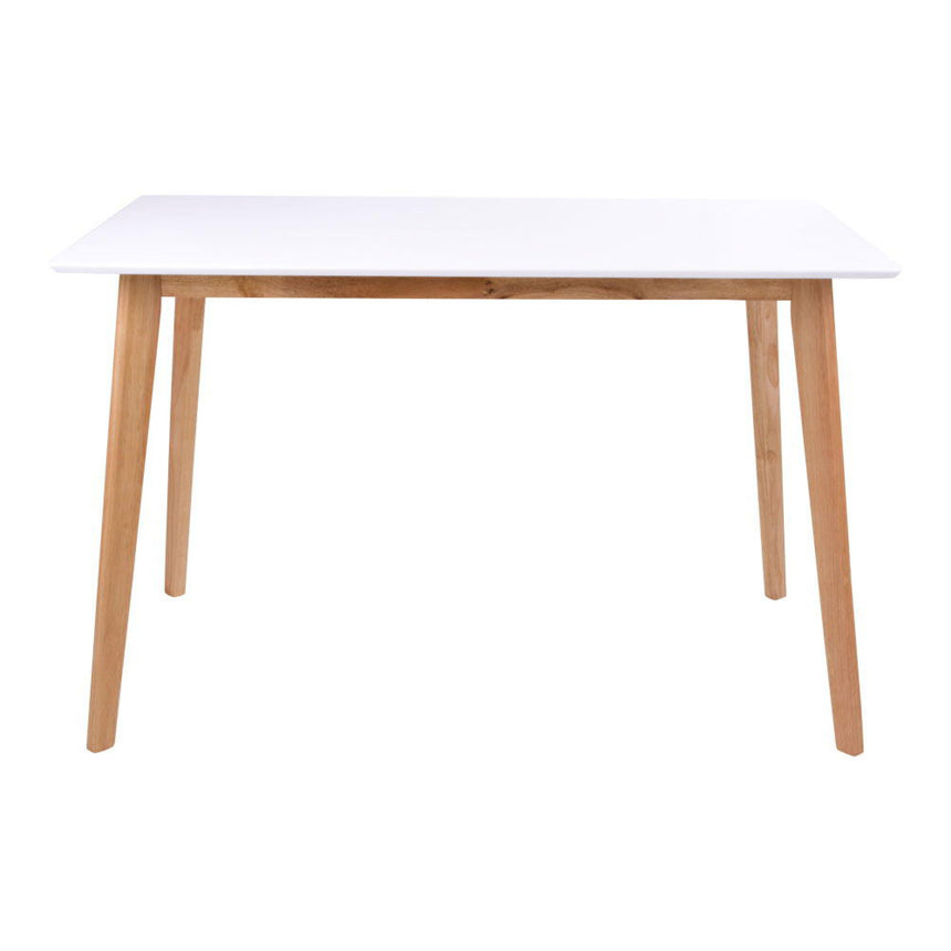 Vojens White 4 Seater Dining Table - 120cm-2