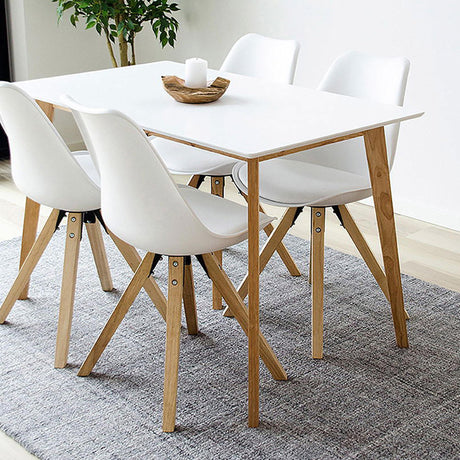 Vojens White 4 Seater Dining Table - 120cm-6