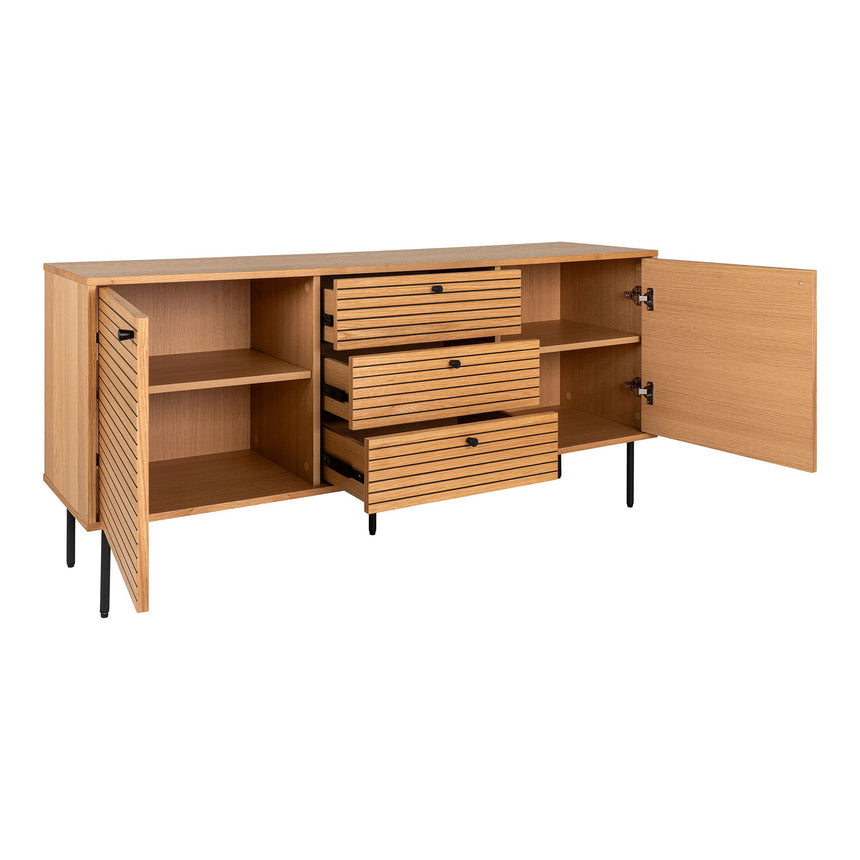 Kyoto Oak 2 Door Medium Sideboard - 150cm-4