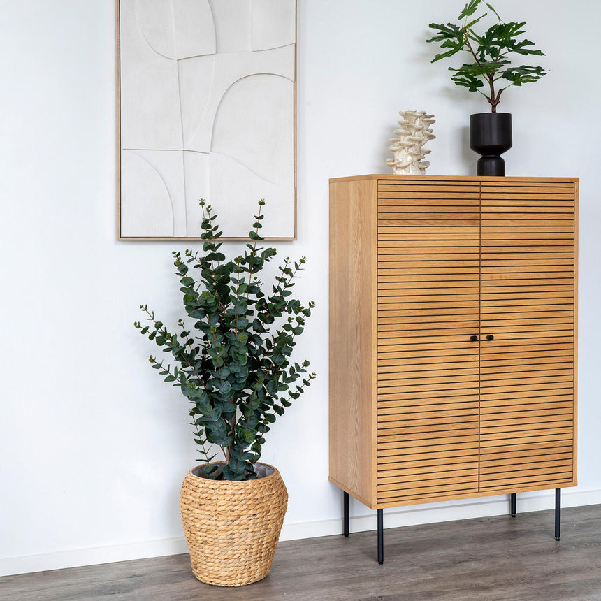 Kyoto Oak 2 Door Hall Cabinet-2